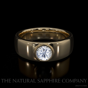 Image of White Sapphire Ring - Round 0.64 Ct. - 14K Yellow Gold - #JS932Y14,U15845