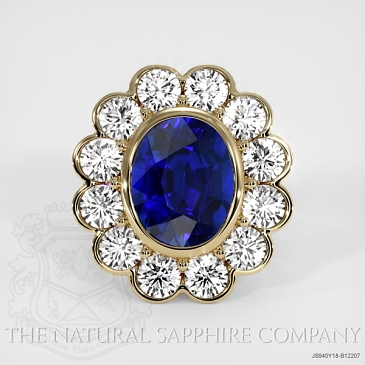 Image of Blue Sapphire Ring - Oval 7.99 Ct. - 18K Yellow Gold - #JS940Y18,B12207