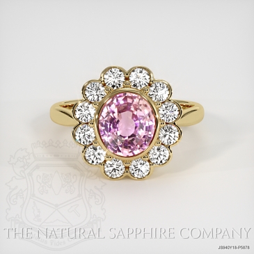Image of Pink Sapphire Ring - Oval 2.12 Ct. - 18K Yellow Gold - #JS940Y18,P5878