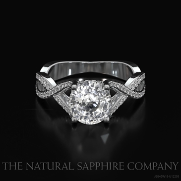 Image of White Sapphire Ring - Round 2.54 Ct. - 18K White Gold - #JS945W18,U12203