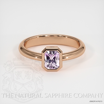Image of Pink Sapphire Ring - Radiant 0.62 Ct. - 14K Rose Gold - #JS962R14,P4213