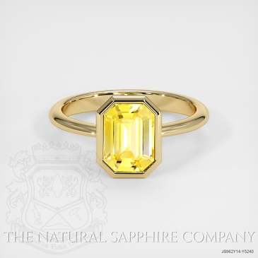 Image of Yellow Sapphire Ring - Emerald Cut 1.79 Ct. - 14K Yellow Gold - #JS962Y14,Y5240