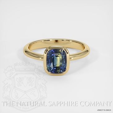 Image of Bi Color Sapphire Ring - Cushion 2.01 Ct. - 18K Yellow Gold - #JS962Y18,S6624