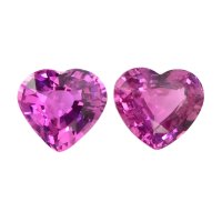 Image of Pink Sapphire Pair - Heart 4.76 Ct. #PR5455
