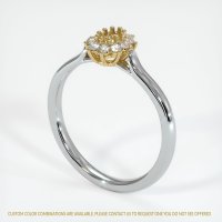 Image of 14K Yellow &amp; White Ring Setting - #JS1401YW14