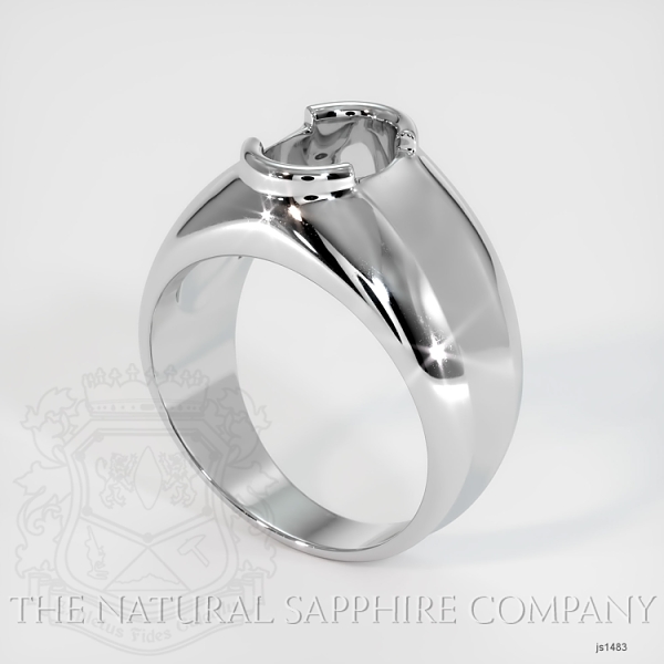 Blue Sapphire Ring - Oval 0.84 Ct. - 18K White Gold