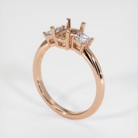 Image of 18K Rose Gold Ring Setting - #JS1507R18